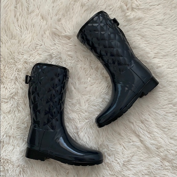 Hunter Shoes - NWT hunter Refined quilted Gloss rain boots